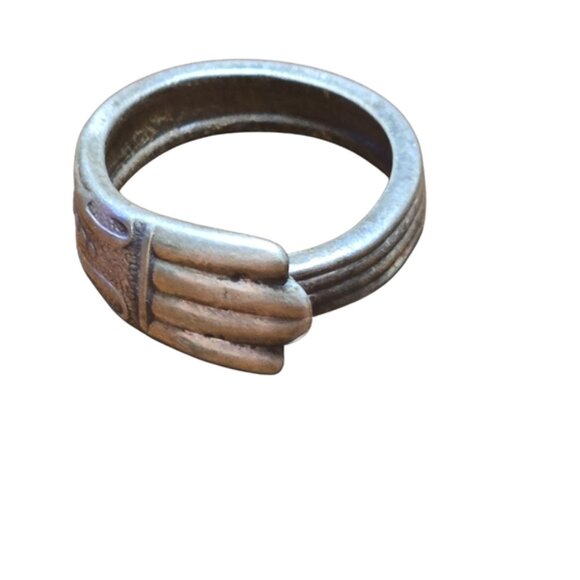 Reclaimed Handforged Flatware Ring Sz 11 - Picture 4 of 4